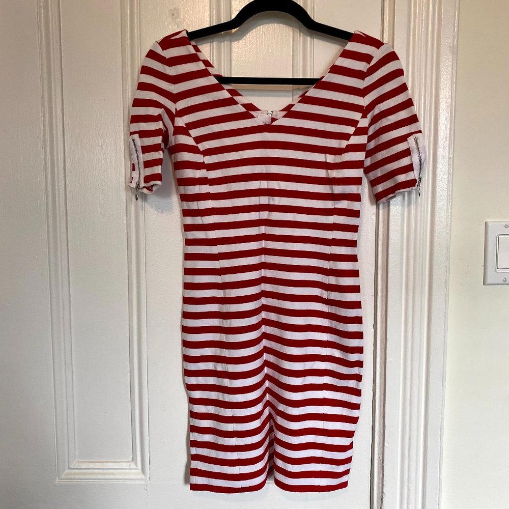 Banana Republic striped v-neck dress